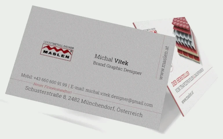 MASLEN Austria business card design